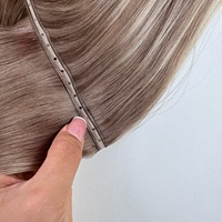 새로운 판매 상품 100% 생원모 러시안 헤어 더블 버터플라이 웨프트 인비저블 지니어스 테이프 웨프트 더블 드로운 버터플라이