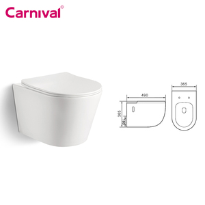 ตู้น้ำสีขาวสไตล์ยุโรปสำหรับห้องน้ำ,สุขภัณฑ์แบบแขวนผนังไม่มีขอบเครื่องสุขภัณฑ์แบบแขวนผนังชิ้นเดียวสำหรับห้องน้ำ - Product Image 5