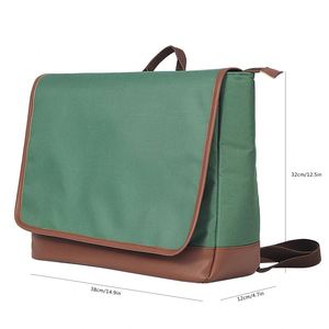 Custom Vintage <b>Canvas</b> Laptop <b>Backpack</b> Durable Zipper Closure Stylish Rucksack 20-39L Capacity Physiological Curve Back - Product Image 6