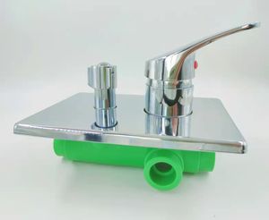 Offre Spéciale Mur Monté Salle De Bains Douche Robinet CHR OEM EN CÉRAMIQUE Style En Laiton Plomb à la Surface Plaque Solide Chrome Poignée Caractéristique Matériel - Product Image 3