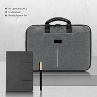 Kit professionnel pour ordinateur portable avec journal écoresponsable et stylo à écriture fluide, idéal pour le bureau et les trajets quotidiens