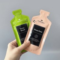 Sacs d'emballage en feuille d'aluminium avec impression personnalisée boisson liquide gel énergétique miel liquide sac pochette en forme de bouteille