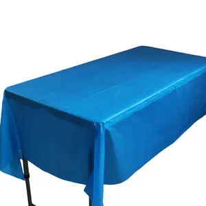 Toalha de mesa para festas, toalha de mesa para sobremesas e aniversários, cor sólida, ideal para mesa, par de saia barata, atacado descartável de 54 x 108 polegadas