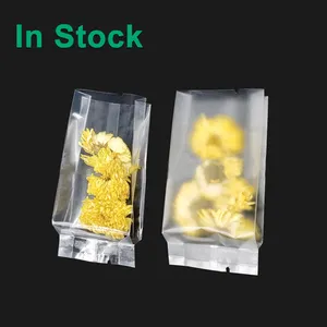 Matte Frosted Clear Transparent Heat Seal Side Gusseted Poly Plastic Food Packaging <strong>Bag</strong> - Product Image 1