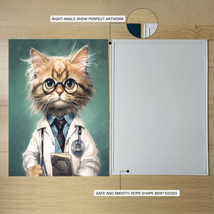 Di alta qualità di moda per la <span class=keywords><strong>casa</strong></span> da parete Art Doctor al lavoro in stile Art déco stampa in metallo con magnete sistema di sospensione da parete in metallo - Product Image 3