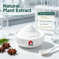 Acide Shikimique 98 % Haute Pureté Extrait Végétal en Poudre Matière Première Botanique Naturelle Ingrédient en Gros
