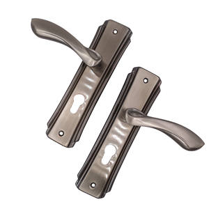 Poignée de <span class=keywords><strong>porte</strong></span> intérieure de sécurité et de confidentialité facile à installer, poignée de <span class=keywords><strong>porte</strong></span> en aluminium et en bois avec plaque de serrure pour la maison - Product Image 6