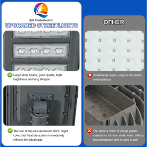 โรงงานผลิตไฟถนนโซลาร์เซลล์ LED สำหรับภายนอกอาคาร IP65 120W 160W 240W  ประสิทธิภาพการส่งผ่านแสงสูง พร้อมแผงโซลาร์เซลล์แบบโมโนคริสตัลไลน์ซิลิคอน สำหรับถนน - Product Image 2