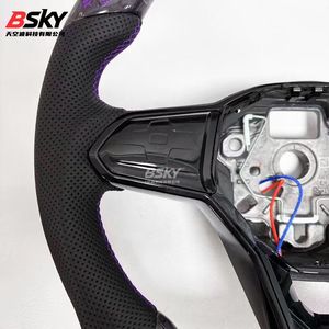 Volant en cuir Nappa et fibre de carbone forgée, <span class=keywords><strong>prix</strong></span> de gros personnalisé exclusif pour Volkswagen Polo Jetta Golf Passat - Product Image 3