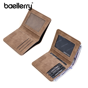 <span class=keywords><strong>Portafoglio</strong></span> Corto da Uomo BAELLERRY in Pelle PU Vintage con Portamonete e Porta Carte di Credito Personalizzabile con Logo - Product Image 6