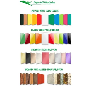 Factory Purchase Wood Grain Interior Wall Cladding Sheets Aluminum Composite Panel Of Multi-color Available Wall Decoration