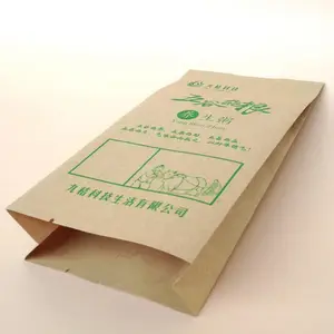 Sac de papier de pain de nourriture de biscuit de popcorn grillé sacs en papier brun naturel