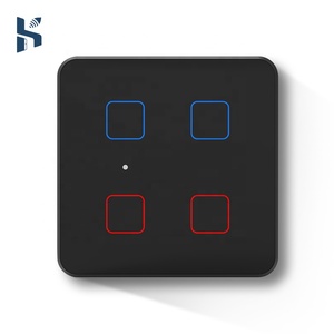 Customisable Smart Home Products Tuya WIFI Wall <strong>Switches</strong> Glass Touch Panel App Remote Control <strong>Timer</strong> <strong>Switch</strong> India Standard 2M 16A - Product Image 1