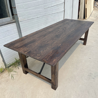 Q-78 Rustikaler Kiefernholz-Klapptisch Antikes Vintage-Design Robust Belastbar für Hochzeiten Bankette Veranstaltungen Vermietung