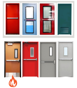 <span class=keywords><strong>Porte</strong></span> coupe-feu en acier à double battant certifiée UL CE, en acier galvanisé <span class=keywords><strong>de</strong></span> 0,8 mm, épaisseur <span class=keywords><strong>de</strong></span> 45 mm, résistance au feu <span class=keywords><strong>de</strong></span> <span class=keywords><strong>90</strong></span> minutes, avec barre <span class=keywords><strong>de</strong></span> poussée - Product Image 4