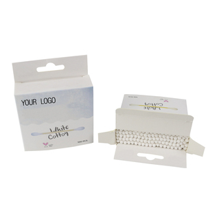 สำลีปลายไม้ไผ่แบบใช้แล้วทิ้ง 100 ชิ้น บรรจุในกล่องกระดาษ เป็นมิตรต่อสิ่งแวดล้อม สำหรับทำความสะอาดเครื่องสำอางและทำความสะอาดหู - Product Image 3