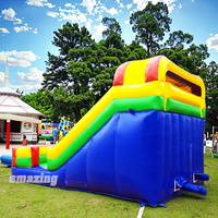 Toboggan aquatique gonflable en PVC Smazing pour l'extérieur, avec zone de saut et d'escalade