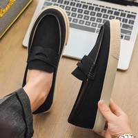Mocassins décontractés pour hommes, best-sellers, de haute qualité, en daim respirant, antidérapants, à enfiler, semelle extérieure en PVC, toutes saisons