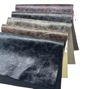 Materiale in Pelle PU Effetto Cerato Bicolore per Produzione di Scarpe e Borse in Stile Vintage - Product Image 2