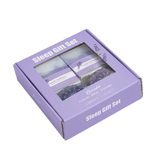 Tùy Chỉnh In Thân Thiện Với Môi Ngủ Bộ Quà Tặng Hộp Hoa Oải Hương Thơm Thơm Nến Xà Phòng Bộ Quà Tặng Vận Chuyển Gửi Thư PVC Hộp - Product Image 1