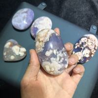 Capuchon de flacon de parfum en agate polie naturelle sculptée, pierre de méditation Sakura, pour bricolage DIY