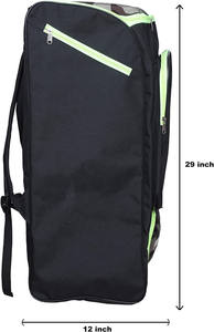 Latest Design Sports Duffle Rolling Gear Equipment <b>Trolley</b> <b>Bags</b> Cricket Bat Kit <b>Bag</b> With Shoe Compartment 2 Bats Holder Pockets - Product Image 5
