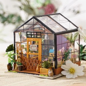 DWI DIY <span class=keywords><strong>Maison</strong></span> miniature <span class=keywords><strong>en</strong></span> <span class=keywords><strong>bois</strong></span> à construire, Kit de bricolage pour <span class=keywords><strong>maison</strong></span> de poupée, <span class=keywords><strong>Jouet</strong></span> de loisir pour enfants et adultes - Product Image 4