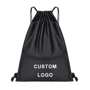 Sac de sport personnalisé avec logo de fournisseur, sac à cordon en polyester, impression colorée, sac à cordon personnalisé - Product Image 1