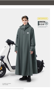 Regenmantel für Fahrräder Roller Motorräder Langer Ganzkörper Schwerer regens icherer Poncho, Erwachsene Unisex Outdoor Riding-Specific - Product Image 3