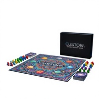 Jeu de société stratégique cosmique personnalisé pour 2 joueurs, ensemble de table pliable Mandala, jeux de cartes Galaxie, portable, écologique, thème spatial carré