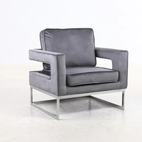 Chaise longue de luxe pour salon, ensemble de canapés, fauteuil moderne à siège unique, fauteuil d'appoint en tissu velours, chaises violettes