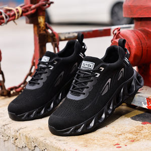 Nouvelles chaussures de travail industrielles légères et respirantes pour hommes avec coussin d'air, chaussures de sécurité antidérapantes et à bout en acier - Product Image 5