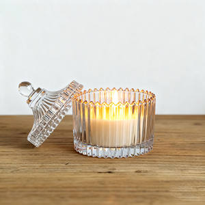 Bougies <span class=keywords><strong>de</strong></span> haute qualité en <span class=keywords><strong>verre</strong></span> <span class=keywords><strong>de</strong></span> luxe grand 11oz personnalisé noël vide unique bougie bocaux en <span class=keywords><strong>verre</strong></span> avec couvercle - Product Image 2