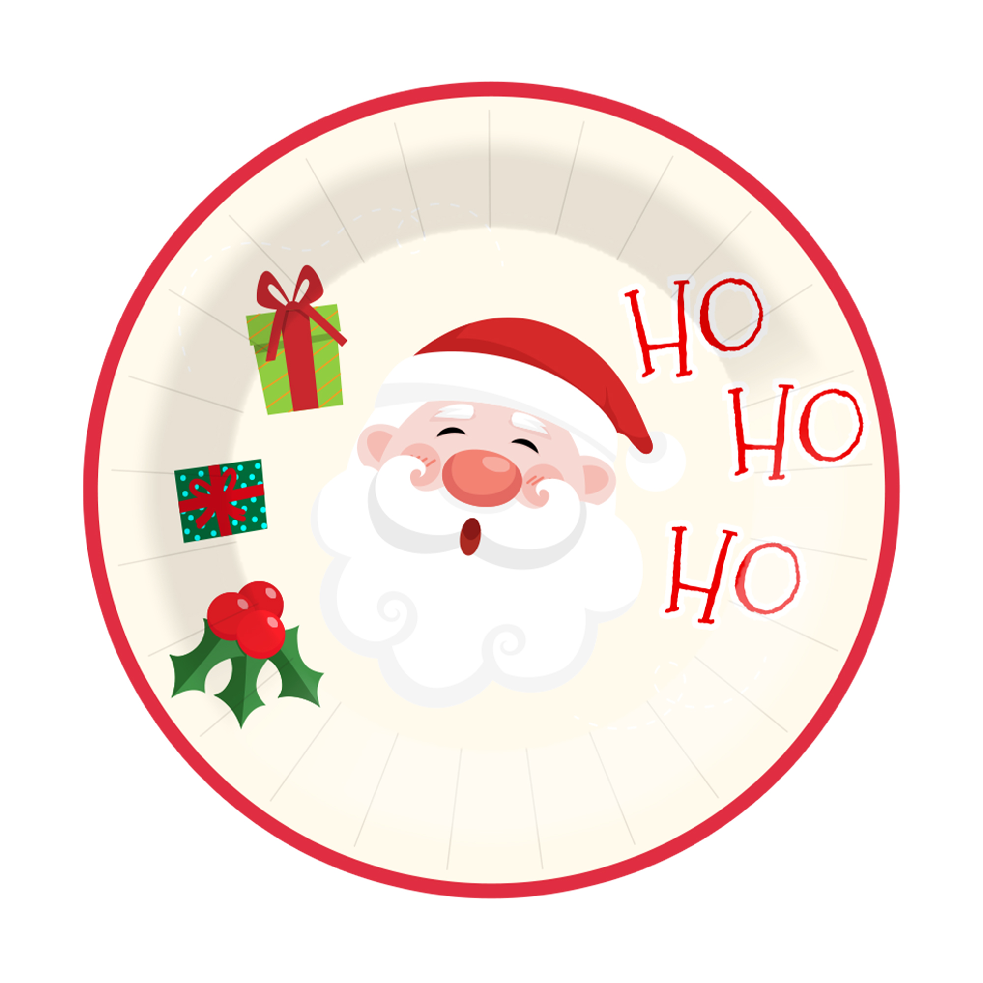 Assiette en carton de 23 cm * 8 unités