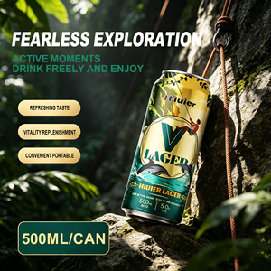 Cerveza Artesanal Extra Fuerte de Fábrica, OEM Personalizada, 5% vol. de Alcohol, Cerveza Lager Ligera de Malta - Product Image 2
