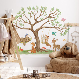 LM93909 <span class=keywords><strong>Papel</strong></span> Tapiz Autoadhesivo con Diseño de Animales del Bosque, <span class=keywords><strong>Papel</strong></span> Tapiz 3D de PVC para Decoración de Habitaciones de Bebés y Hogar - Product Image 4