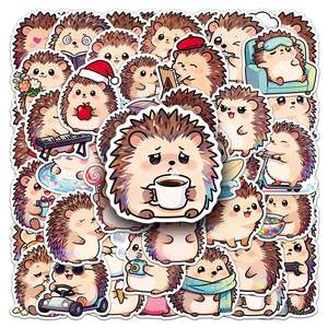 Autocollant hérisson animaux de dessin animé, 50 pièces, joli autocollant - Product Image 1