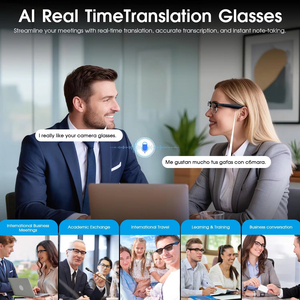 Lunettes intelligentes avec caméra 800W Pixel, reconnaissance photo, appel et <span class=keywords><strong>traduction</strong></span> vocale, alimentées par l'IA - Product Image 5