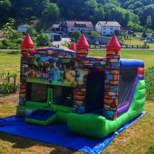 Grand videur gonflable commercial <span class=keywords><strong>de</strong></span> PVC <span class=keywords><strong>de</strong></span> maison <span class=keywords><strong>de</strong></span> rebond d'artisanat <span class=keywords><strong>de</strong></span> mine moderne avec le château plein d'entrain <span class=keywords><strong>de</strong></span> toboggan pour des cavaliers <span class=keywords><strong>de</strong></span> partie d'enfants - Product Image 4