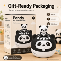 Tablette éducative interactive NFC Panda Story pour enfants, écran tactile, histoires éducatives, veilleuse, rechargeable, corps en ABS sûr