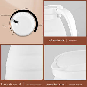 Mini <span class=keywords><strong>Portable</strong></span> Fold Bouilloire Électrique Thermostat Garder Au Chaud Maison Voyage D'affaires Mise Hors Tension Automatique Silicone Acier Inoxydable Sécurité - Product Image 5