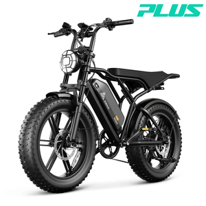 จักรยานไฟฟ้า EU Stock R002 Plus ขนาด 20 นิ้ว ยางใหญ่ สำหรับปั่นบนภูเขา แบตเตอรี่ลิเธียม มอเตอร์ไร้แปรงถ่าน 750W-1200W 7 สปีด ระบบกันสะเทือนหน้า - Product Image 1