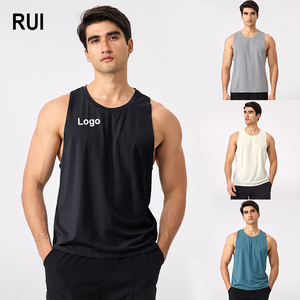 RUIQUWIN Débardeurs de sport pour hommes, haute élasticité, sans manches, respirants et frais, amples, pour l'entraînement et les exercices en extérieur - Product Image 1