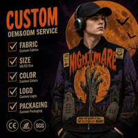 Veste en tapisserie jacquard tissée sur mesure, de haute qualité, épaisse, style rétro artistique vintage, avec motif graphique d'Halloween, pour la vente en gros