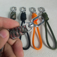 Porte-clés en paracorde tressé à la main, cordon anti-perte pour téléphone, pendentif coloré, accessoire décoratif pour sports de plein air, vente en gros