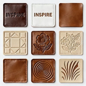 Custom Iron Debossed Soft Real Genuine <strong>Fake</strong> Leather Roll Clothing Self-Adhesive Hat Tags Jeans Repair Patches Private <strong>Brand</strong> - Product Image 1