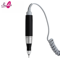 Manche de perceuse à ongles électrique professionnelle KP60/KP65 en acier inoxydable brossé, forme stylo, pièce de rechange avec câble 3 broches