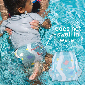 Couches de bain jetables imperméables pour bébés avec logo personnalisé, imprimées avec ceinture élastique 3D anti-fuite en tissu non tissé - Product Image 1