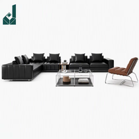 Canapé de salon moderne, ensemble de canapés pour la maison, canapé modulaire de luxe en forme de L avec table en bois intégrée, meubles de villa