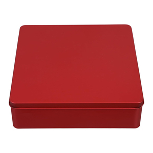 Popular Custom Printing Tinplate Storage Container Rectangle Pressed Metal <b>Biscuit</b> Can Food Grade Cookie <b>Tin</b> Box Packaging - Product Image 1